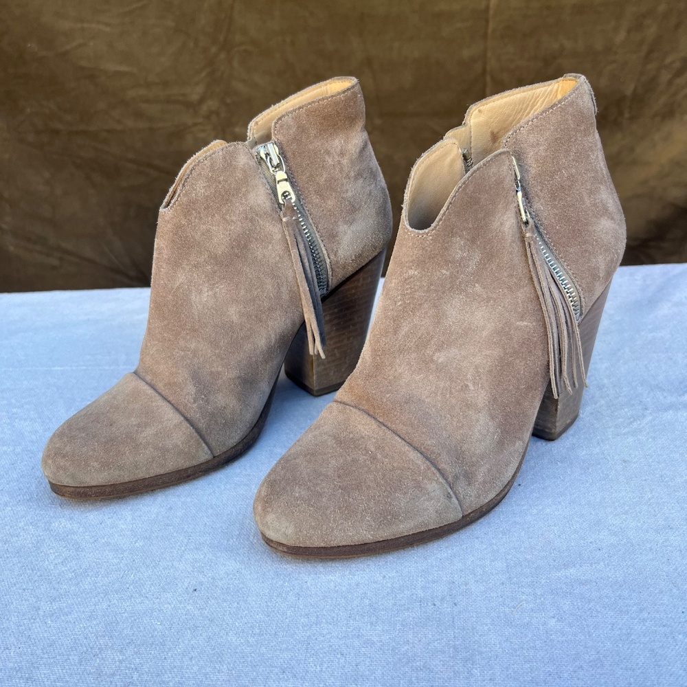 Rag & Bone Booties with tassel pull zips